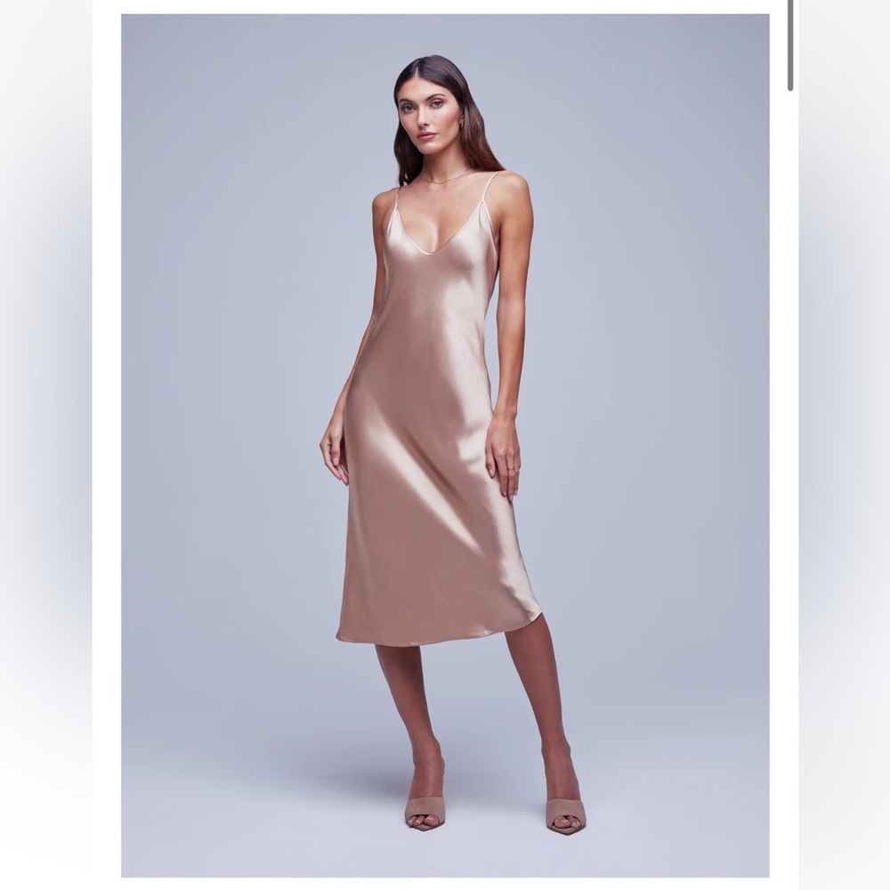L’Agence Eliana slip dress in Cappuccino size 2